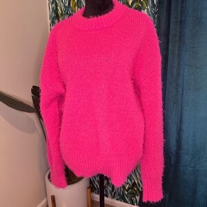 A.New.Day Fuchia Fuzzy Sweater - Size XXL